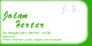 jolan herter business card